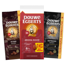 Douwe Egberts aroma rood bonen, intens bonen of espresso bonen*